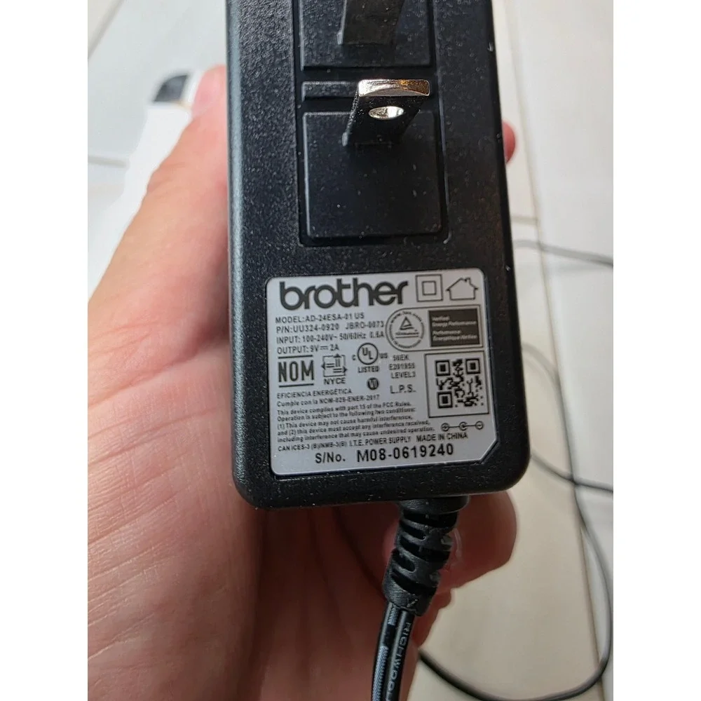 Brother P-Touch PT-2040 Label Maker Desktop Labeling System Power Adapter F2